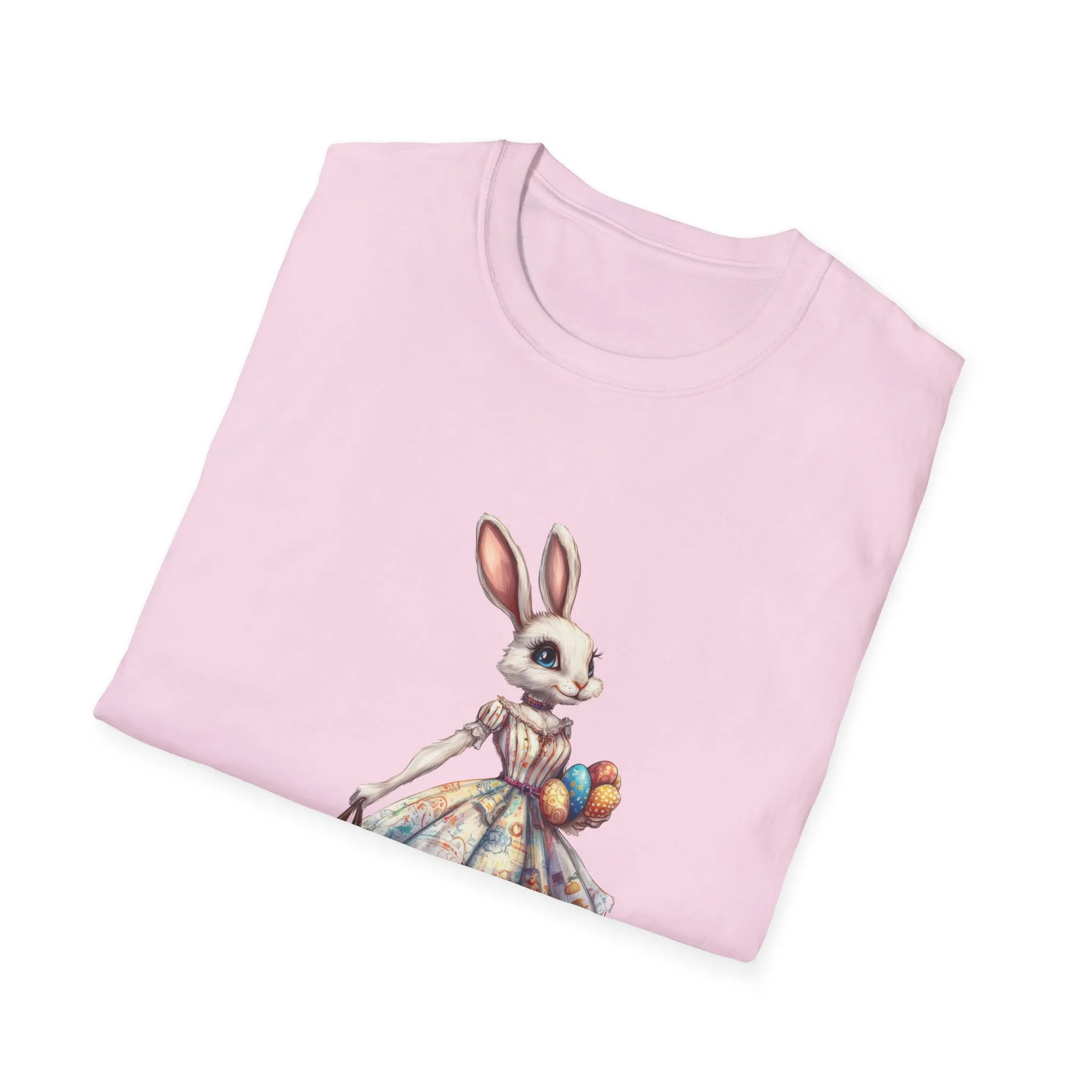 Easter Bunny Softstyle Unisex T-Shirt - Cute Spring Design for Holiday Celebrations - Image 3