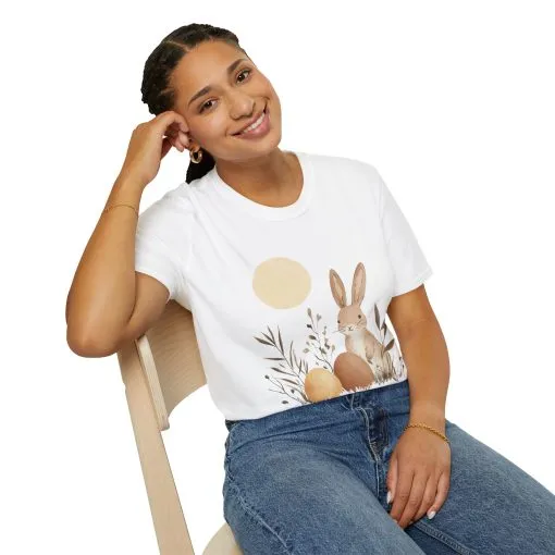 Spring Easter Bunny Graphic Unisex T-Shirt - Image 10