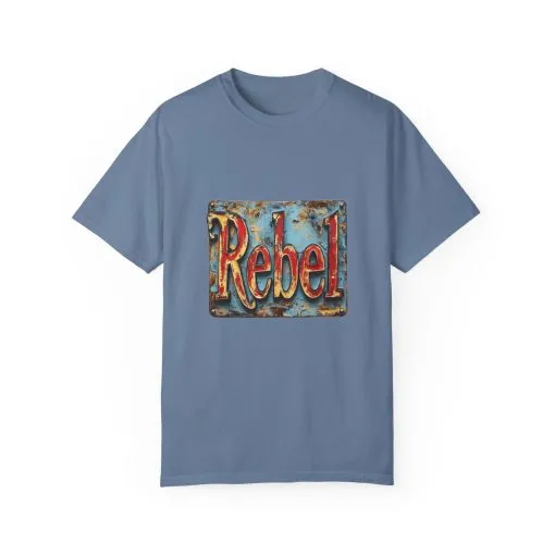 Rebel Unisex Garment-Dyed T-Shirt - Vintage Style Graphic Tee - Image 25