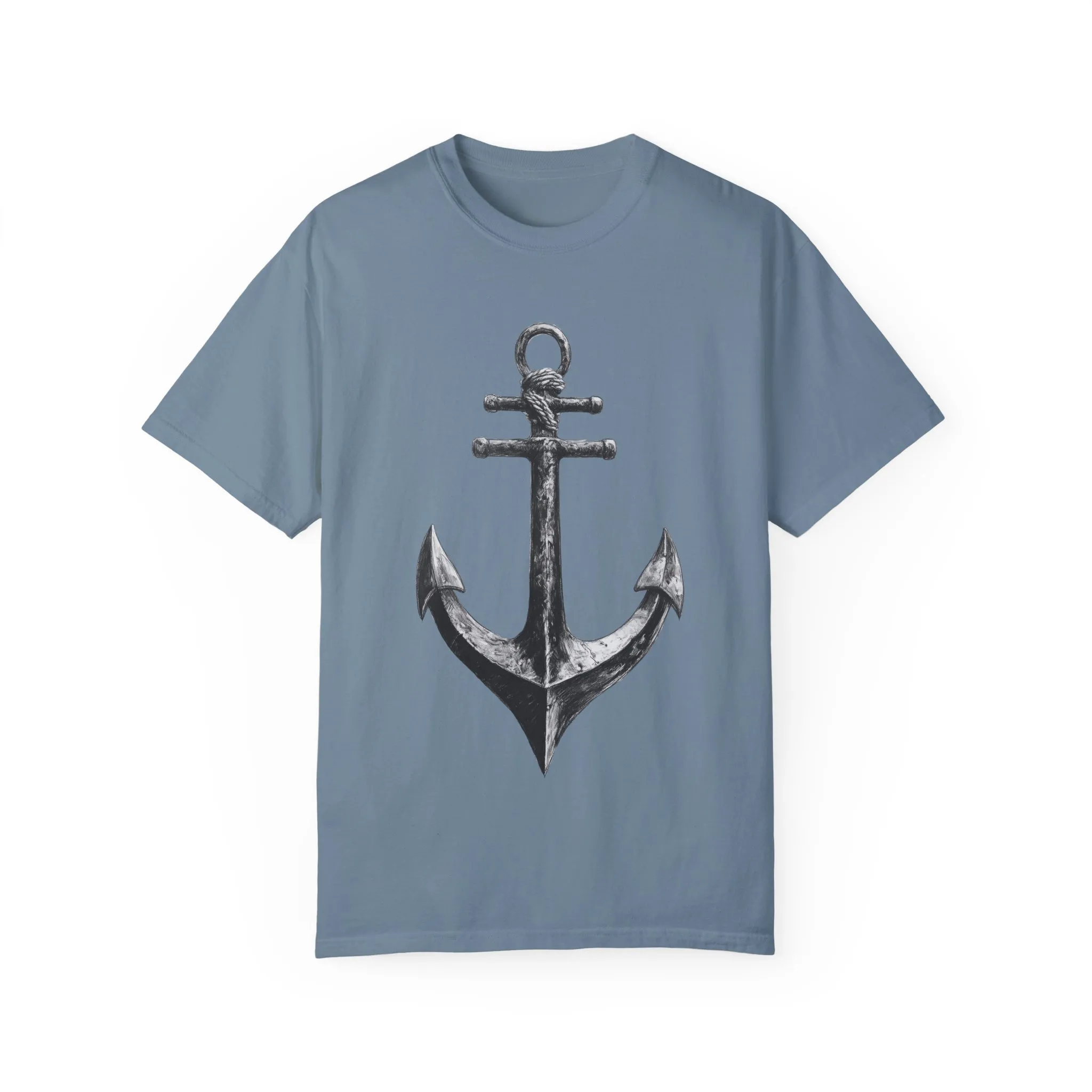 Nautical Anchor Unisex Garment-Dyed T-shirt | Casual Marine Style Wear - Image 33