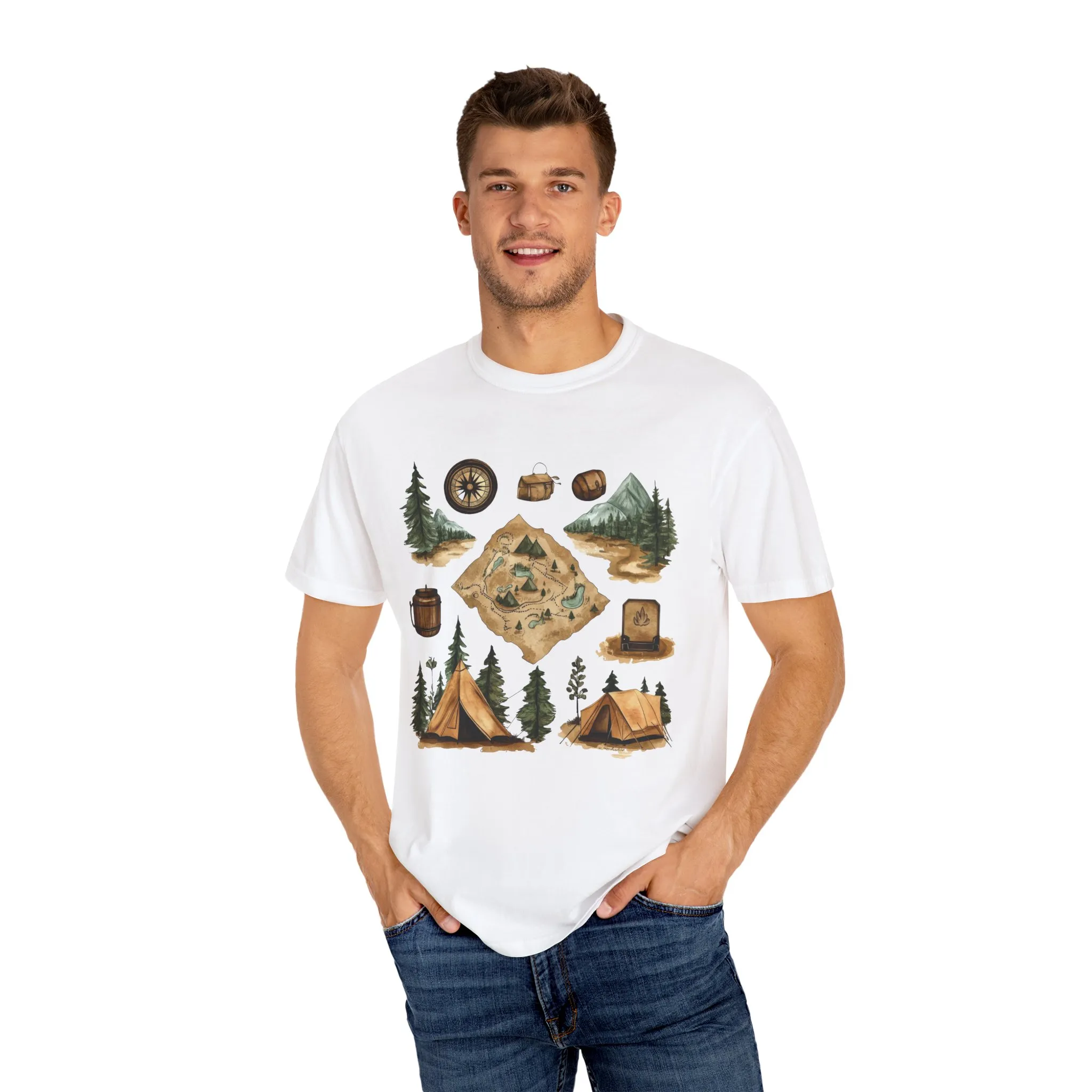 Adventure Awaits Unisex Garment-Dyed T-Shirt – Perfect for Nature Lovers and Camping Enthusiasts - Image 7