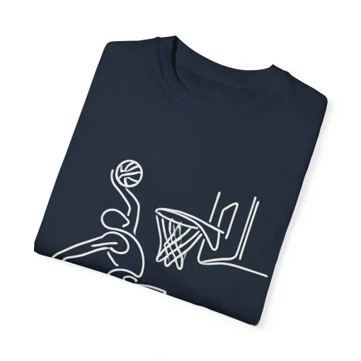 Unisex Basketball Outline T-shirt - Sporty Graphic Tee for Athletes - Image 2