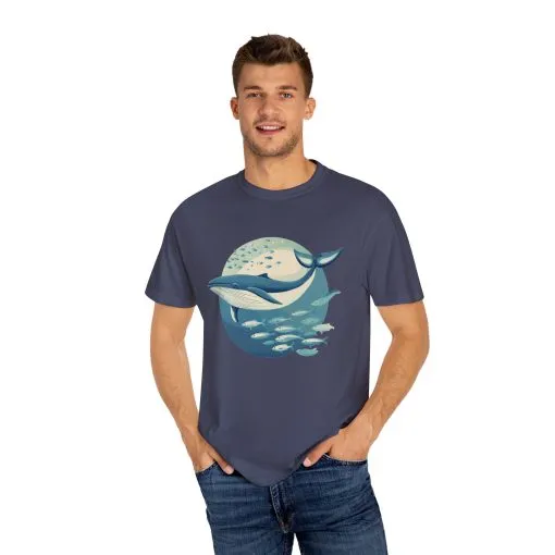 Whale Watching Unisex Garment-Dyed T-Shirt | Ocean Lover's Tee - Image 35