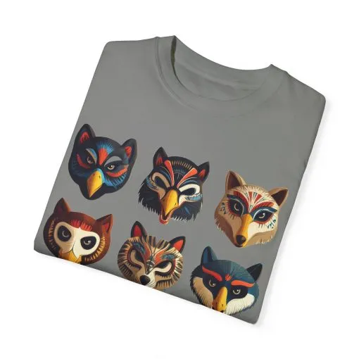 Wild Animal Masks Unisex Garment-Dyed T-Shirt - Image 18