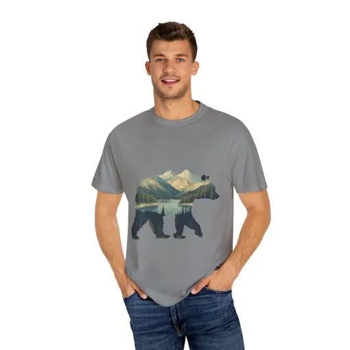 Nature-Inspired Bear Graphic Unisex T-Shirt - Image 30