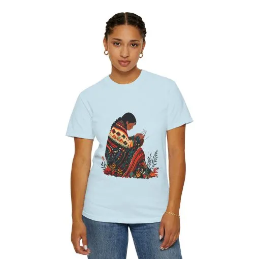 Cultural Heritage Unisex Garment-Dyed T-Shirt - Artisan Design - Image 27