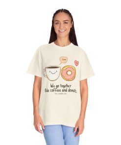 Coffee and Donuts Love Unisex T-Shirt | Cute Foodie Gift | Perfect for Valentine's Day & Everyday Wear