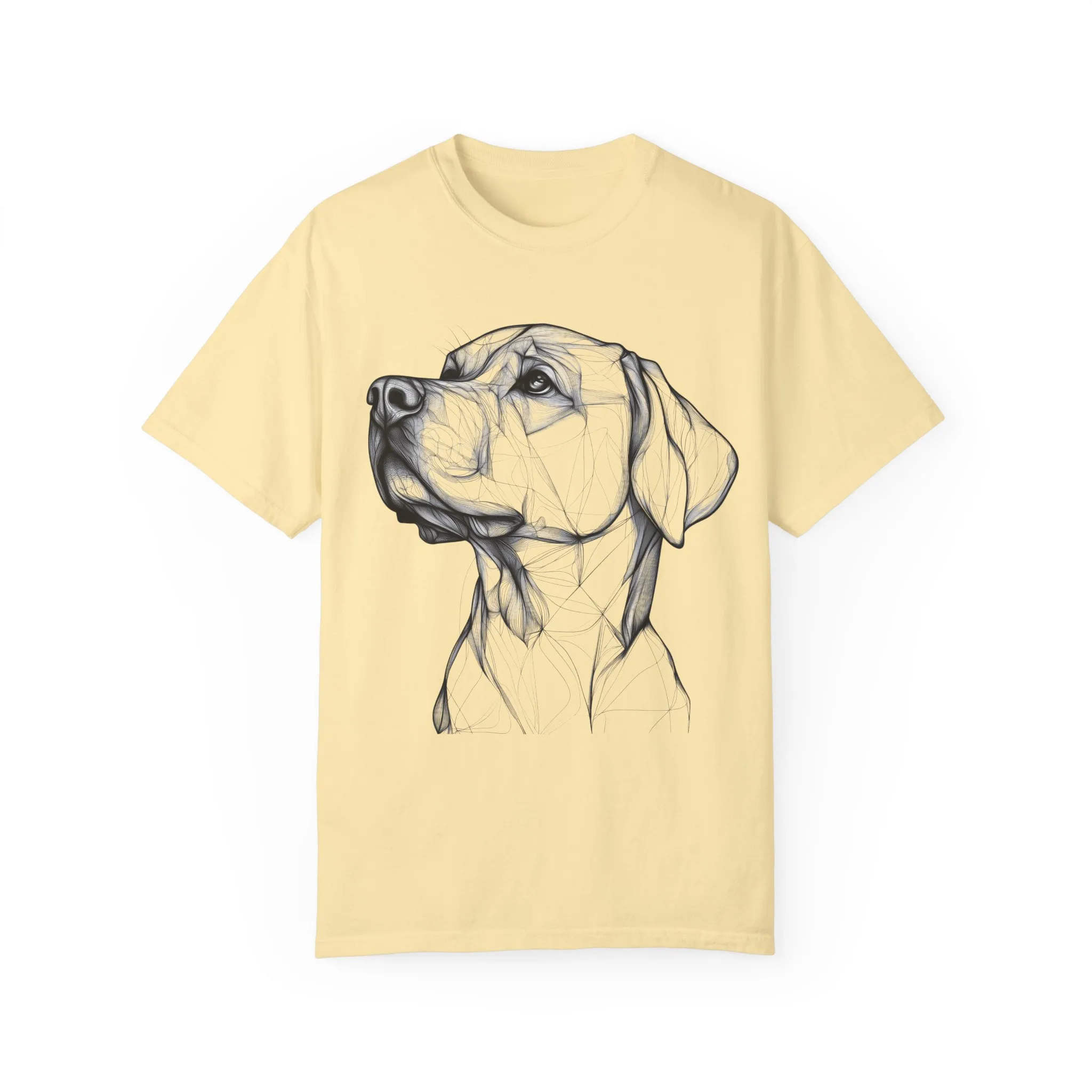 Stylish Dog Portrait Unisex Garment-Dyed T-Shirt - Image 9
