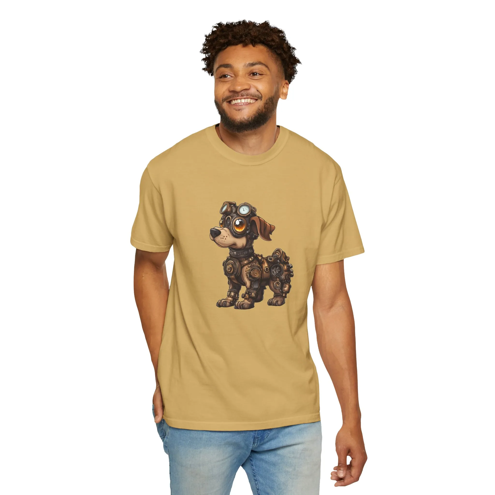 Steampunk Dog T-Shirt | Unisex Garment-Dyed Tee for Animal Lovers - Image 8