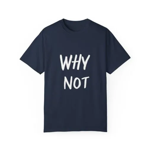 Unisex Why Not Garment-Dyed T-Shirt - Positive Vibe Casual Wear - Image 33