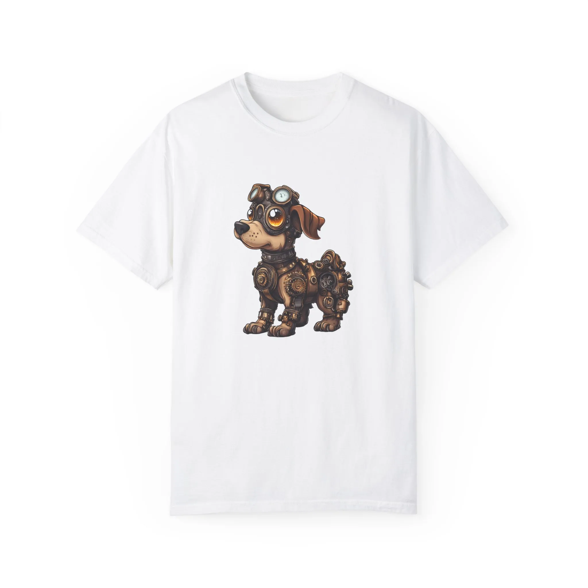 Steampunk Dog T-Shirt | Unisex Garment-Dyed Tee for Animal Lovers - Image 2