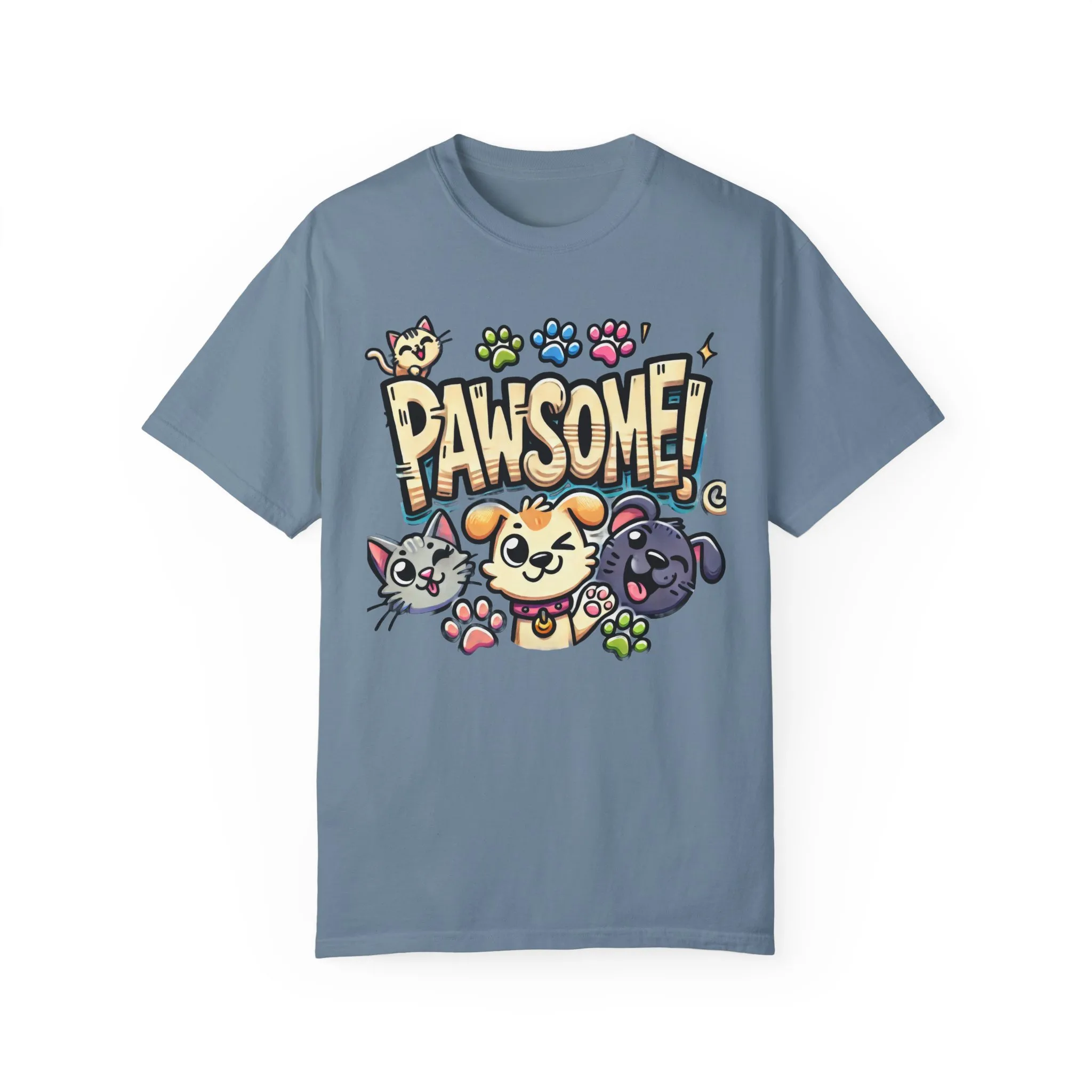 Pawsome Garment-Dyed T-Shirt for Animal Lovers - Image 49