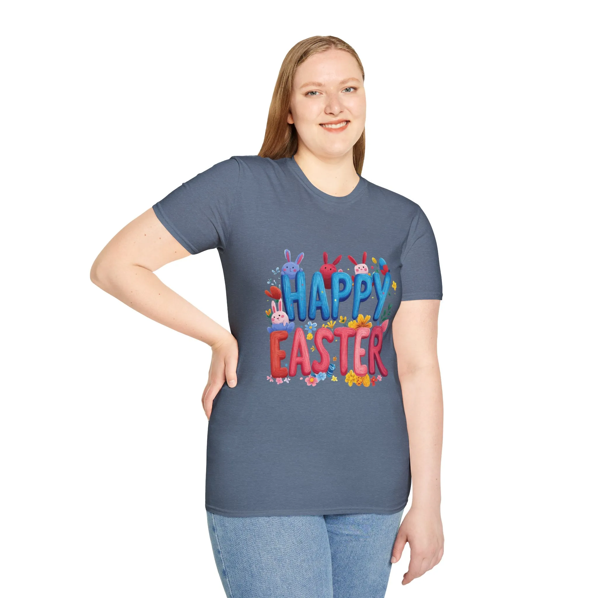 Easter Joy Unisex Softstyle T-Shirt - Spring Floral Design - Image 34
