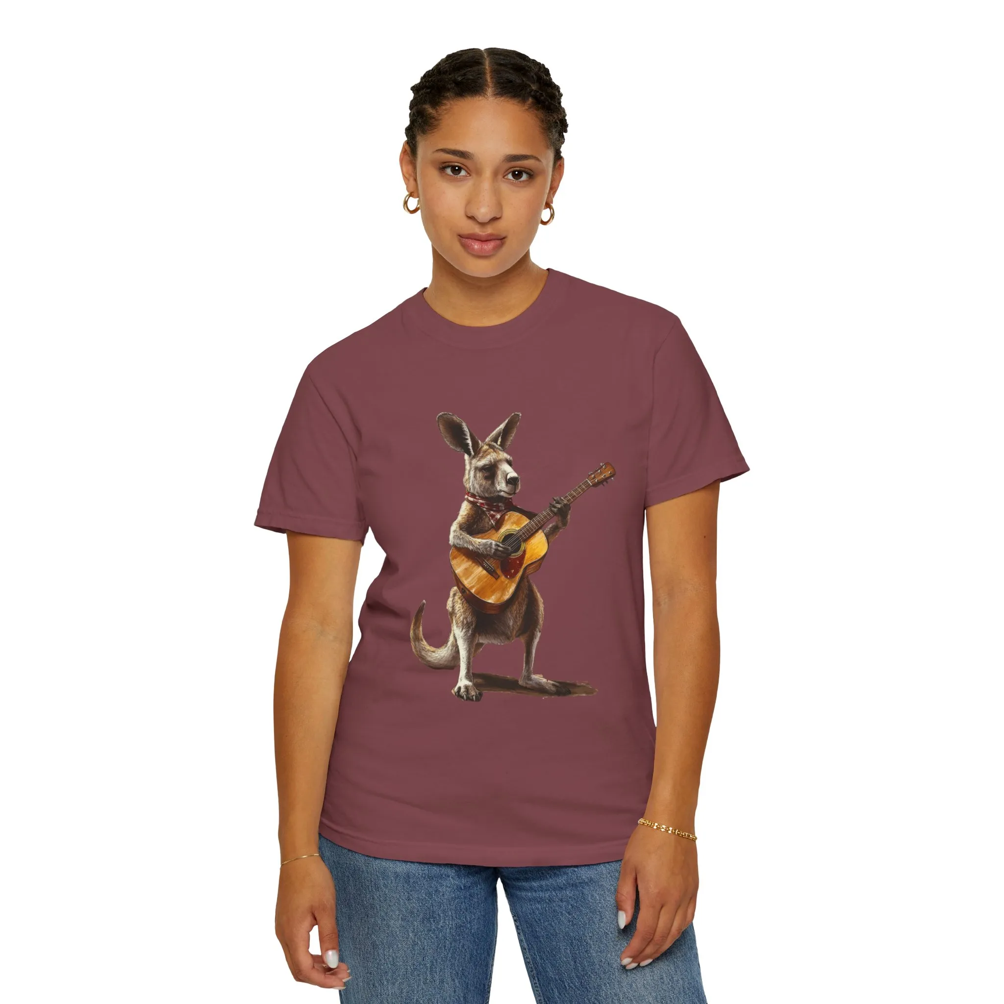Funny Kangaroo Playing Guitar Unisex T-shirt - Image 48