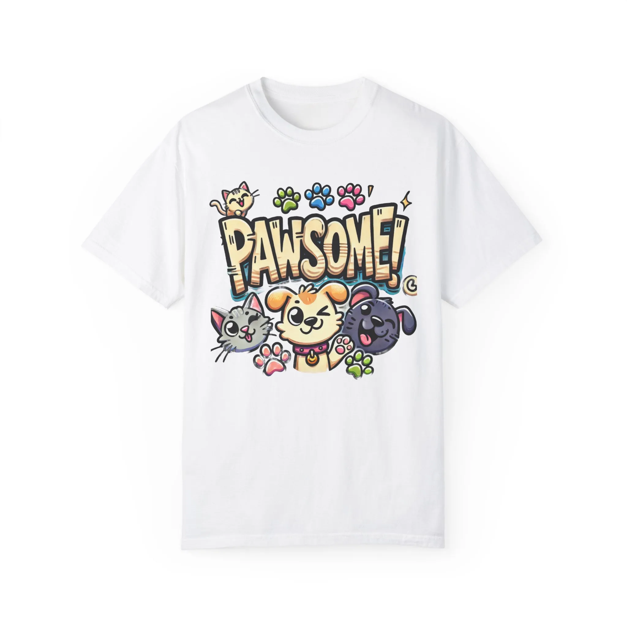 Pawsome Garment-Dyed T-Shirt for Animal Lovers