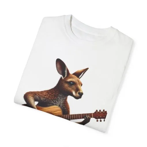 Cool Kangaroo Playing Guitar Unisex T-Shirt - Unique Gift for Music Lovers - Image 6