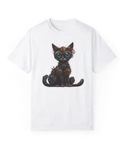 Steampunk Cat Unisex Garment-Dyed T-Shirt