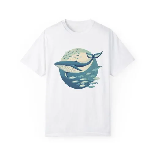 Whale Watching Unisex Garment-Dyed T-Shirt | Ocean Lover's Tee - Image 5