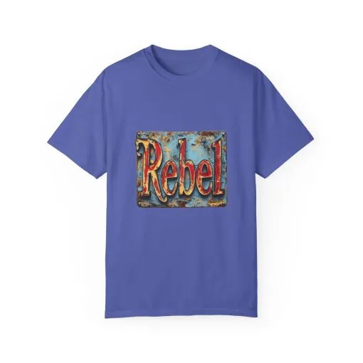 Rebel Unisex Garment-Dyed T-Shirt - Vintage Style Graphic Tee - Image 21