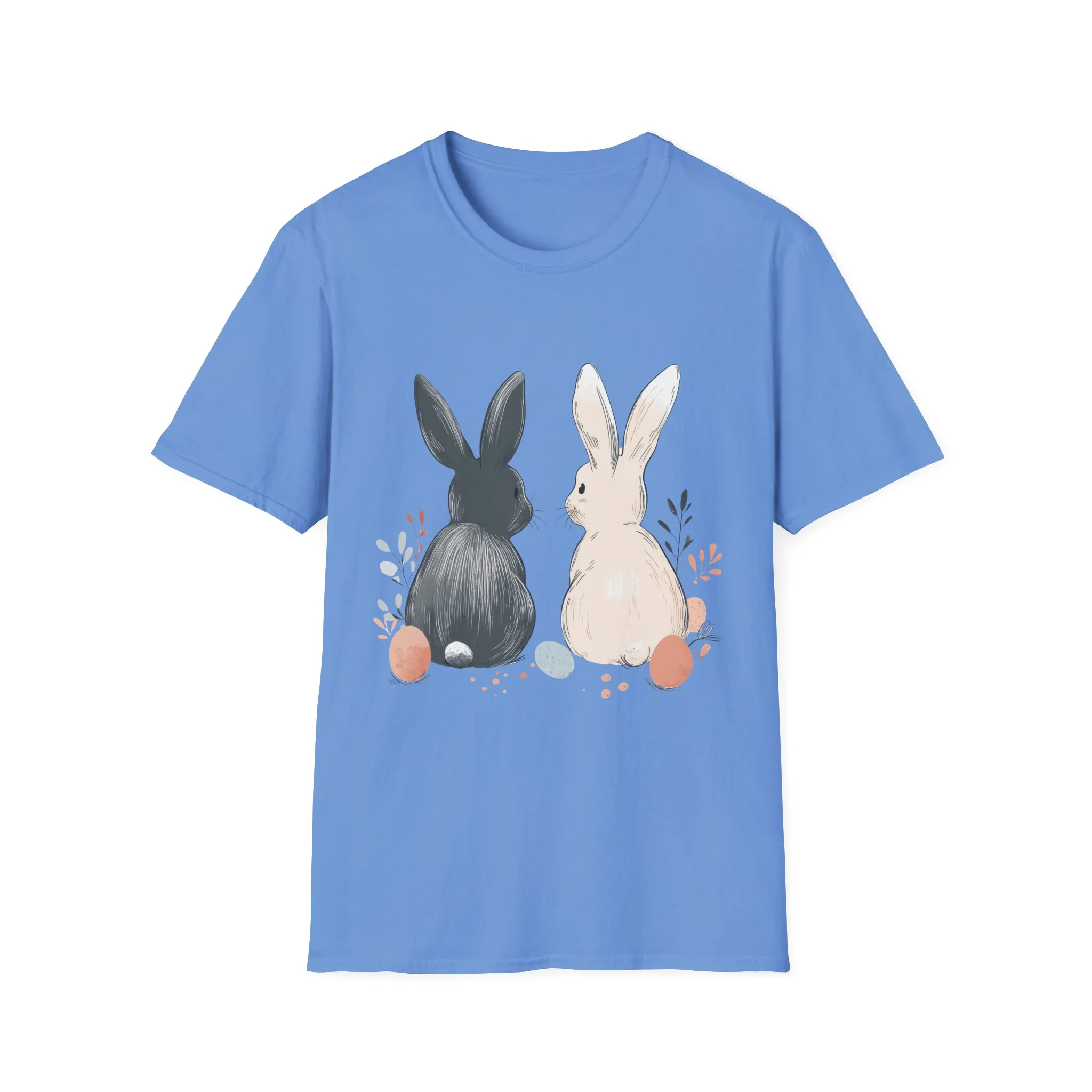 Cute Bunny Love Unisex Softstyle T-Shirt for Easter Celebrations - Image 36