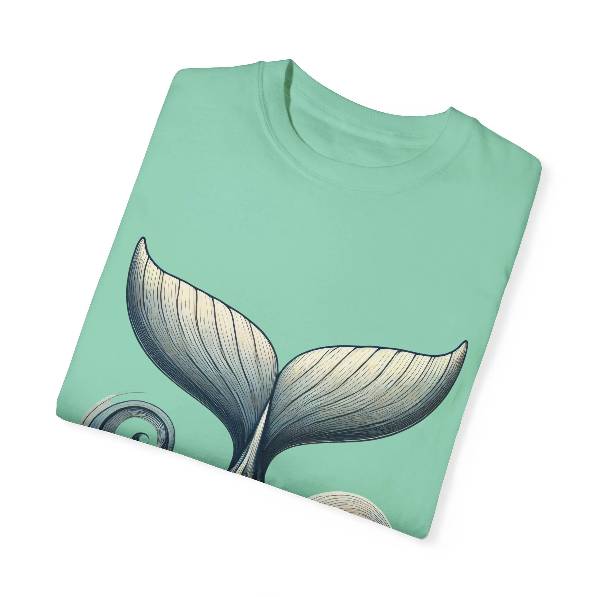 Whale Tail Garment-Dyed T-Shirt, Ocean-Inspired Design for Nature Lovers - Image 22