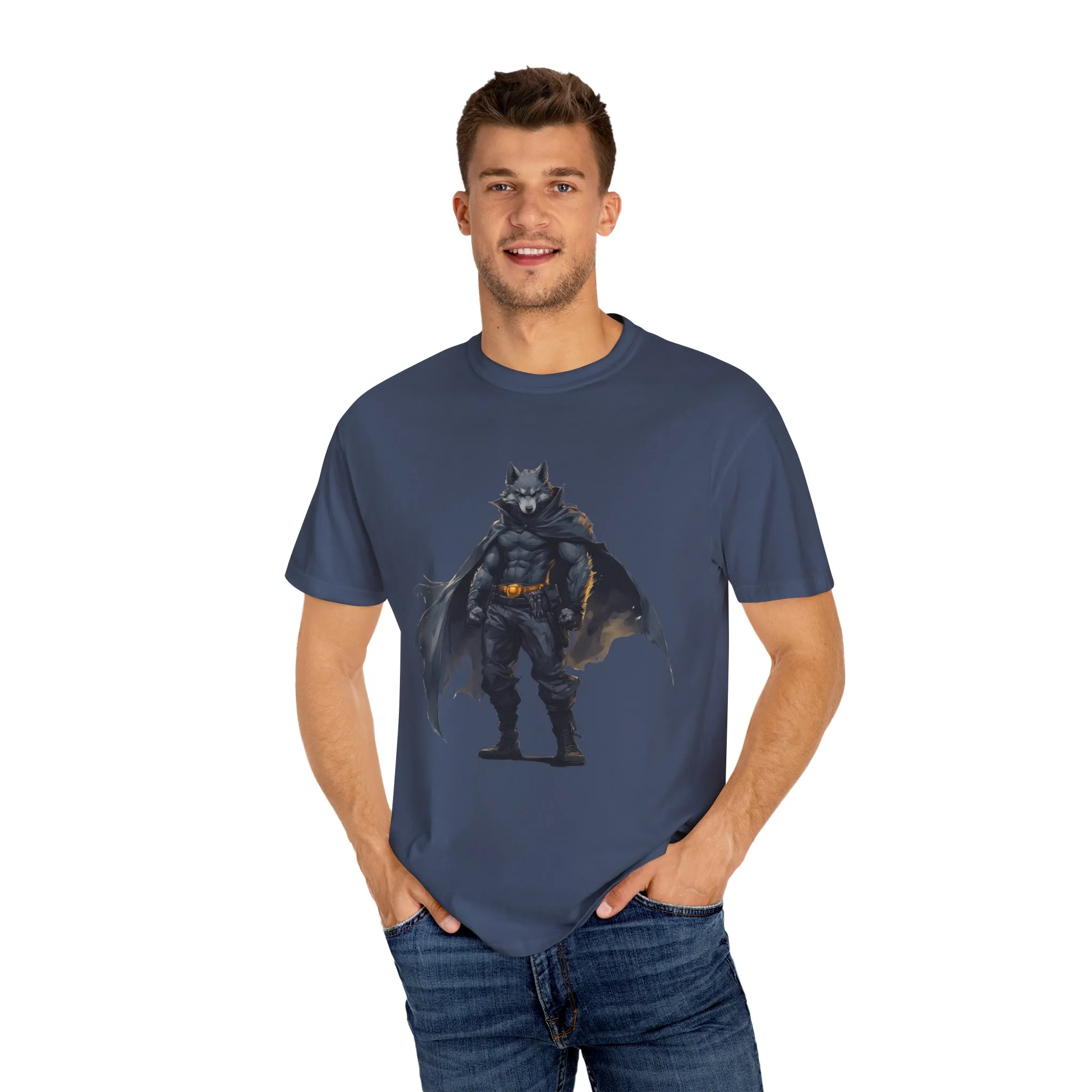 Heroic Wolf T-Shirt | Unisex Garment-Dyed Tee for Animal Lovers & Comic Fans - Image 39
