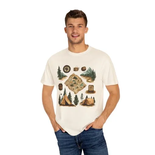Adventure Awaits Unisex Garment-Dyed T-Shirt – Perfect for Nature Lovers and Camping Enthusiasts - Image 11
