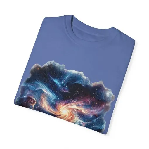 Cosmic Swirl Unisex Garment-Dyed T-Shirt - Perfect for Dreamers and Star Gazers - Image 10
