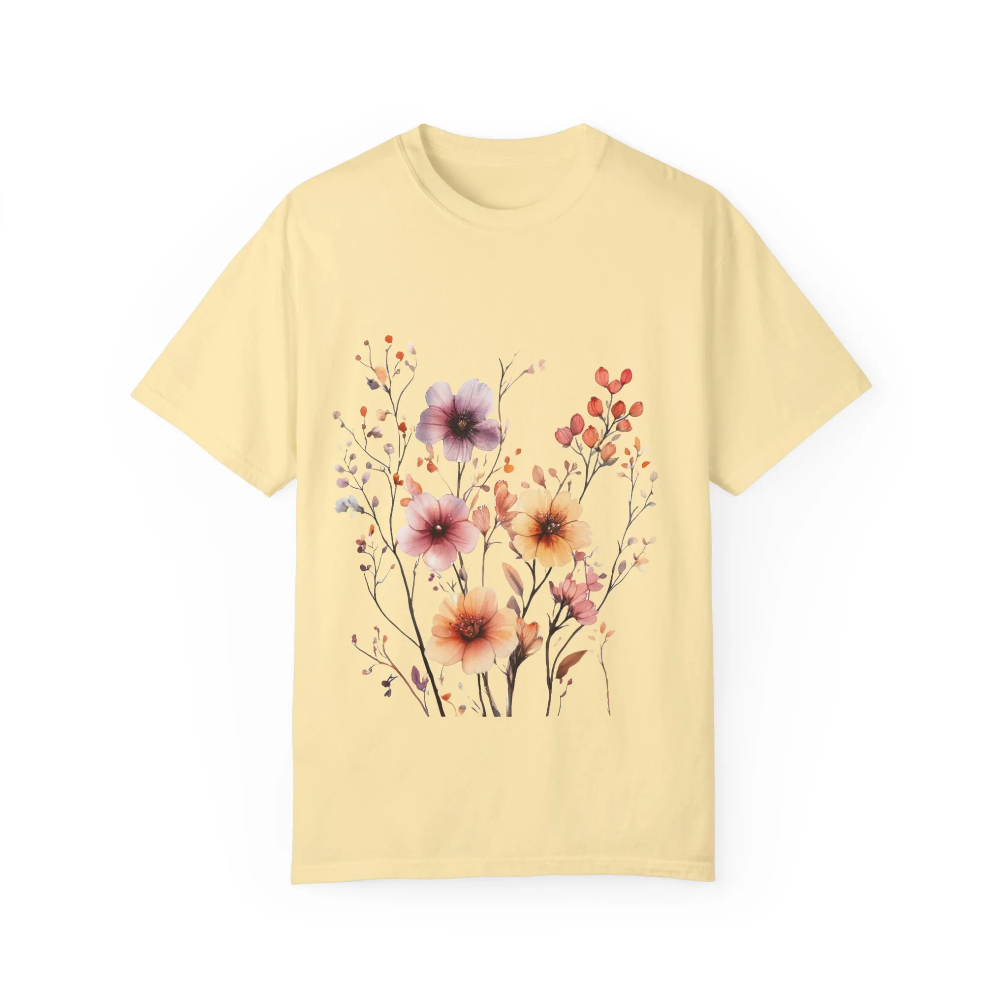 Floral Garden Unisex Garment-Dyed T-Shirt - Perfect for Spring and Casual Wear - Image 13