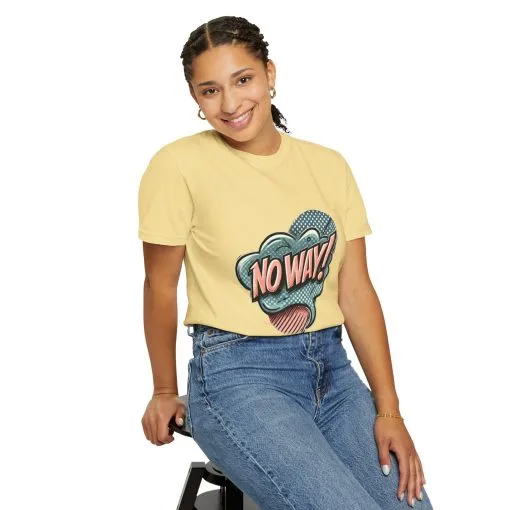 'No Way!' Graphic Tee - Unisex Garment-Dyed T-Shirt for Casual Vibes - Image 20