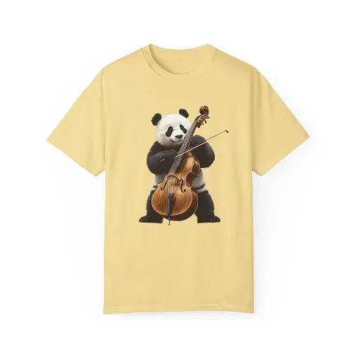Cute Panda Playing Cello Unisex T-Shirt - Funny Animal Graphic Tee - Image 21