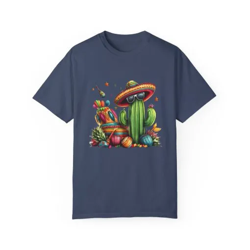 Vibrant Cactus Fiesta T-Shirt - Unisex Garment-Dyed Tee for Summer Celebrations - Image 45