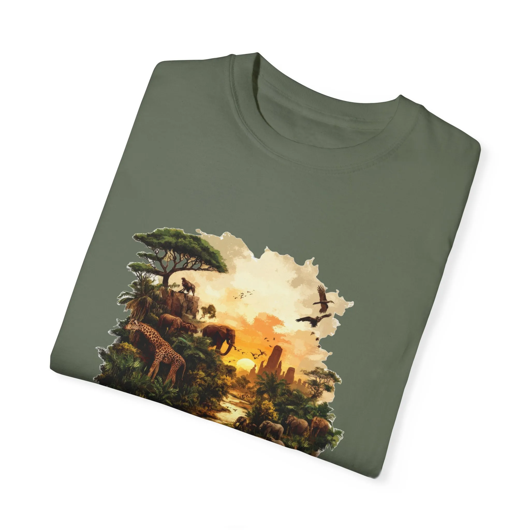 Adventure-Inspired Unisex Garment-Dyed T-Shirt with Nature Scene - Image 14