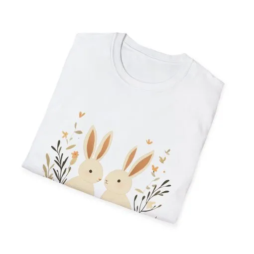 Easter Bunny Graphic Unisex Softstyle T-Shirt - Image 6