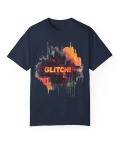 Trendy Unisex ‘GLITCH!’ T-Shirt - Vibrant Streetwear Inspired Tee