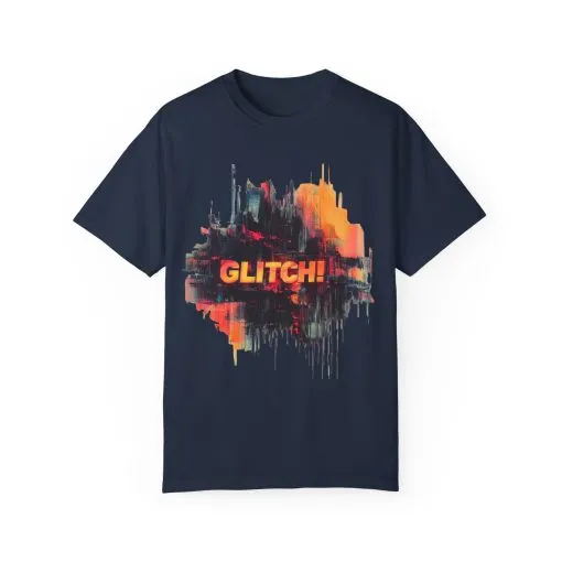 Trendy Unisex ‘GLITCH!’ T-Shirt - Vibrant Streetwear Inspired Tee