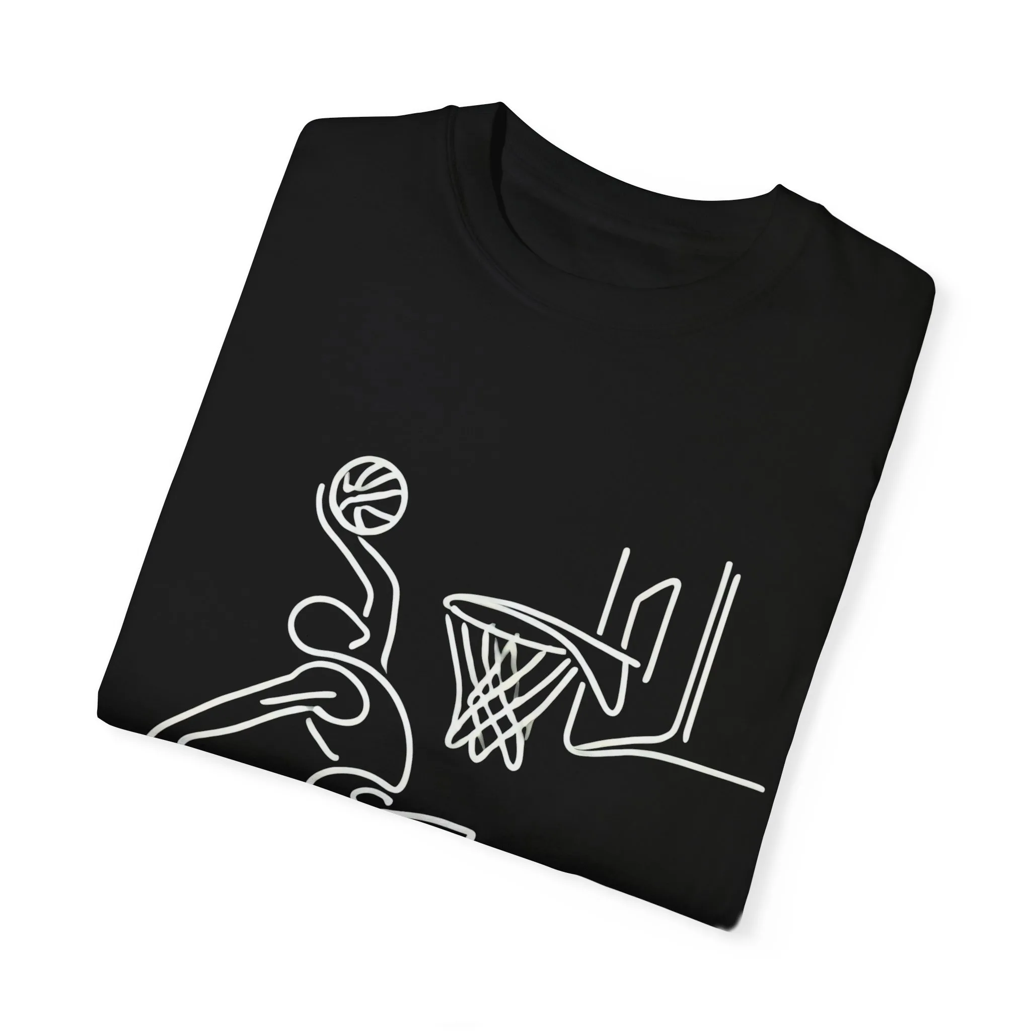 Unisex Basketball Outline T-shirt - Sporty Graphic Tee for Athletes - Image 26