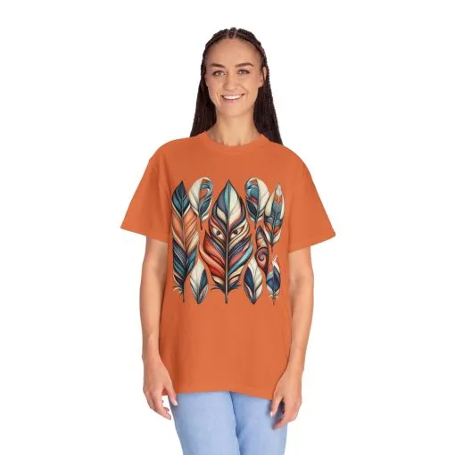 Bohemian Feathers Unisex T-Shirt - Artistic Nature Design - Image 18