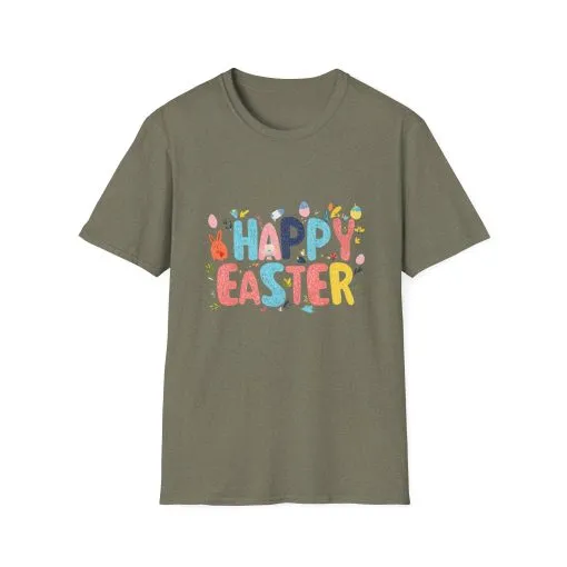 Happy Easter Unisex Softstyle T-Shirt - Vibrant Seasonal Tee for Spring Celebrations - Image 25