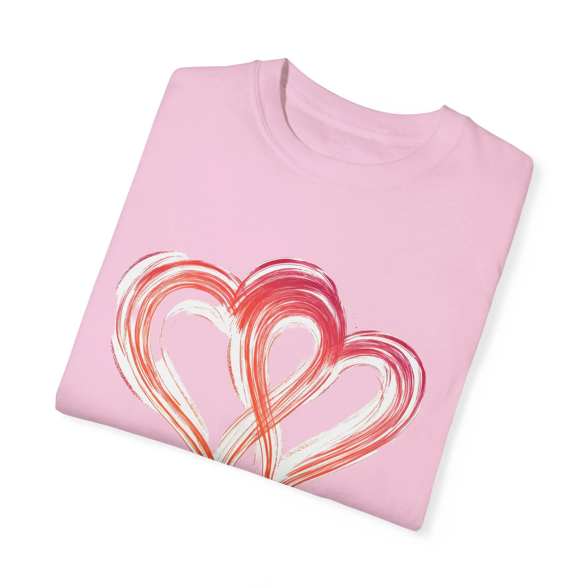 Love Hearts Unisex Garment-Dyed T-Shirt - Perfect for Valentine's Day & Casual Wear - Image 3