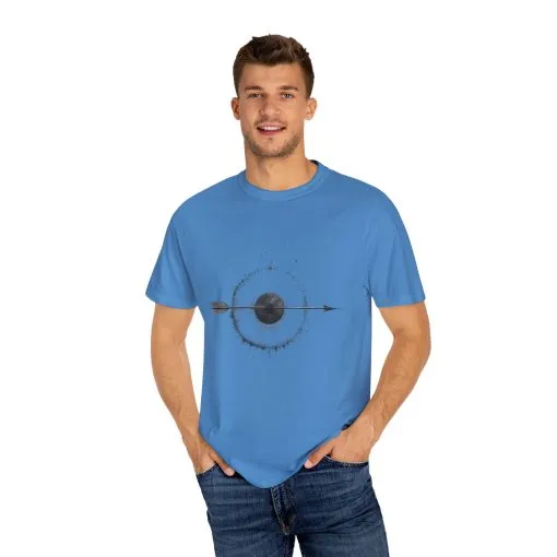 Unisex Garment-Dyed T-shirt with Unique Arrow and Target Design - Perfect for Casual Wear and Gifts - Image 44