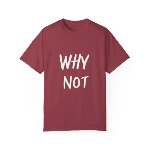 Unisex Why Not Garment-Dyed T-Shirt - Positive Vibe Casual Wear - Image 49