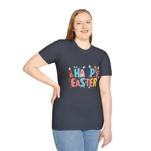 Happy Easter Unisex Softstyle T-Shirt - Vibrant Seasonal Tee for Spring Celebrations - Image 48