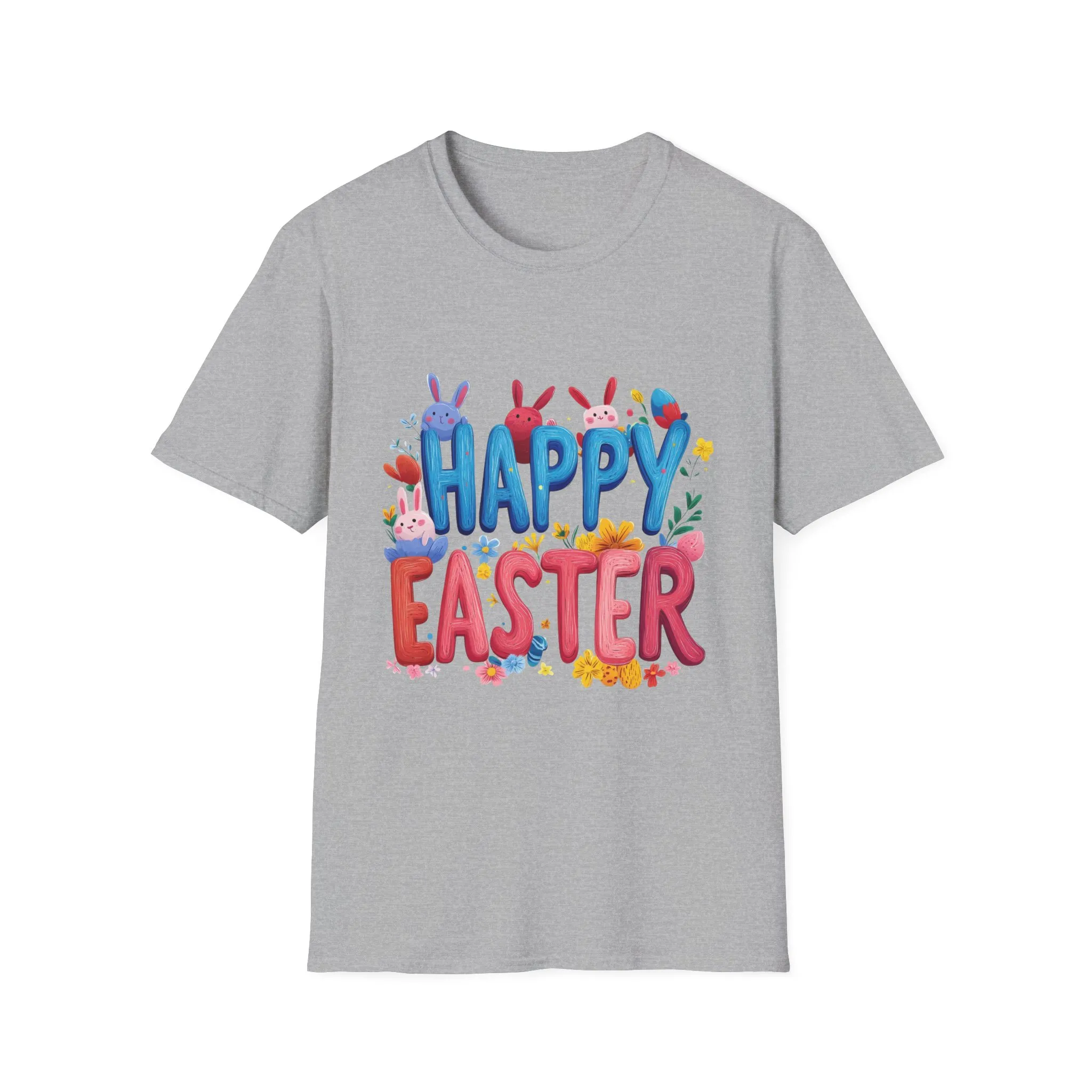 Easter Joy Unisex Softstyle T-Shirt - Spring Floral Design - Image 11