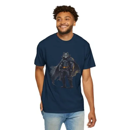 Heroic Wolf T-Shirt | Unisex Garment-Dyed Tee for Animal Lovers & Comic Fans - Image 48