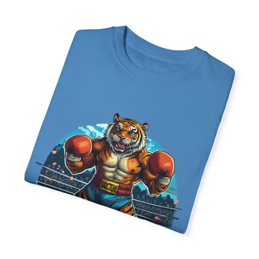 Boxing Tiger Unisex Garment-Dyed T-shirt | Sporty, Bold Graphic Tee for Animal Lovers - Image 30