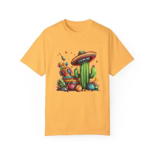Vibrant Cactus Fiesta T-Shirt - Unisex Garment-Dyed Tee for Summer Celebrations - Image 13