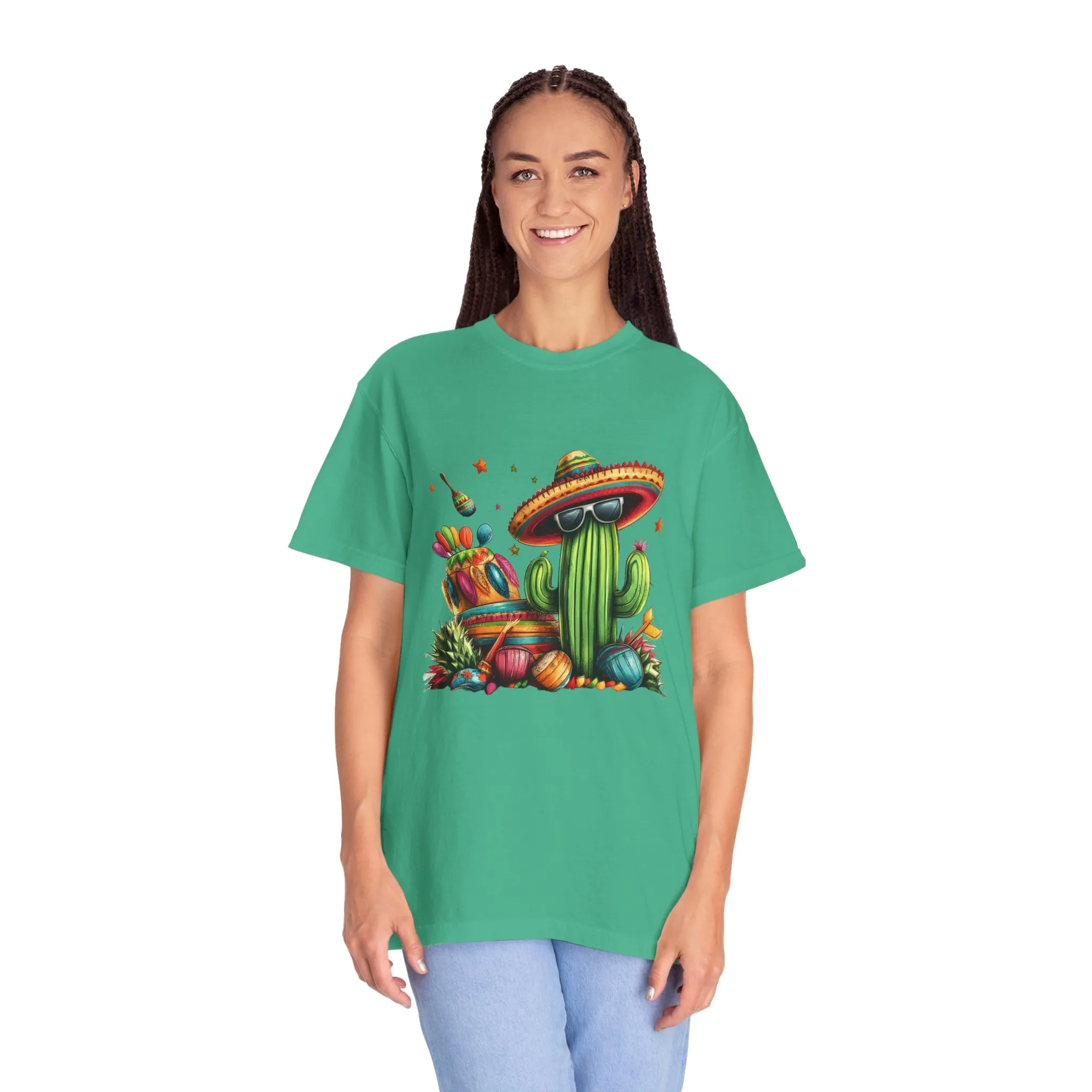 Vibrant Cactus Fiesta T-Shirt - Unisex Garment-Dyed Tee for Summer Celebrations - Image 36