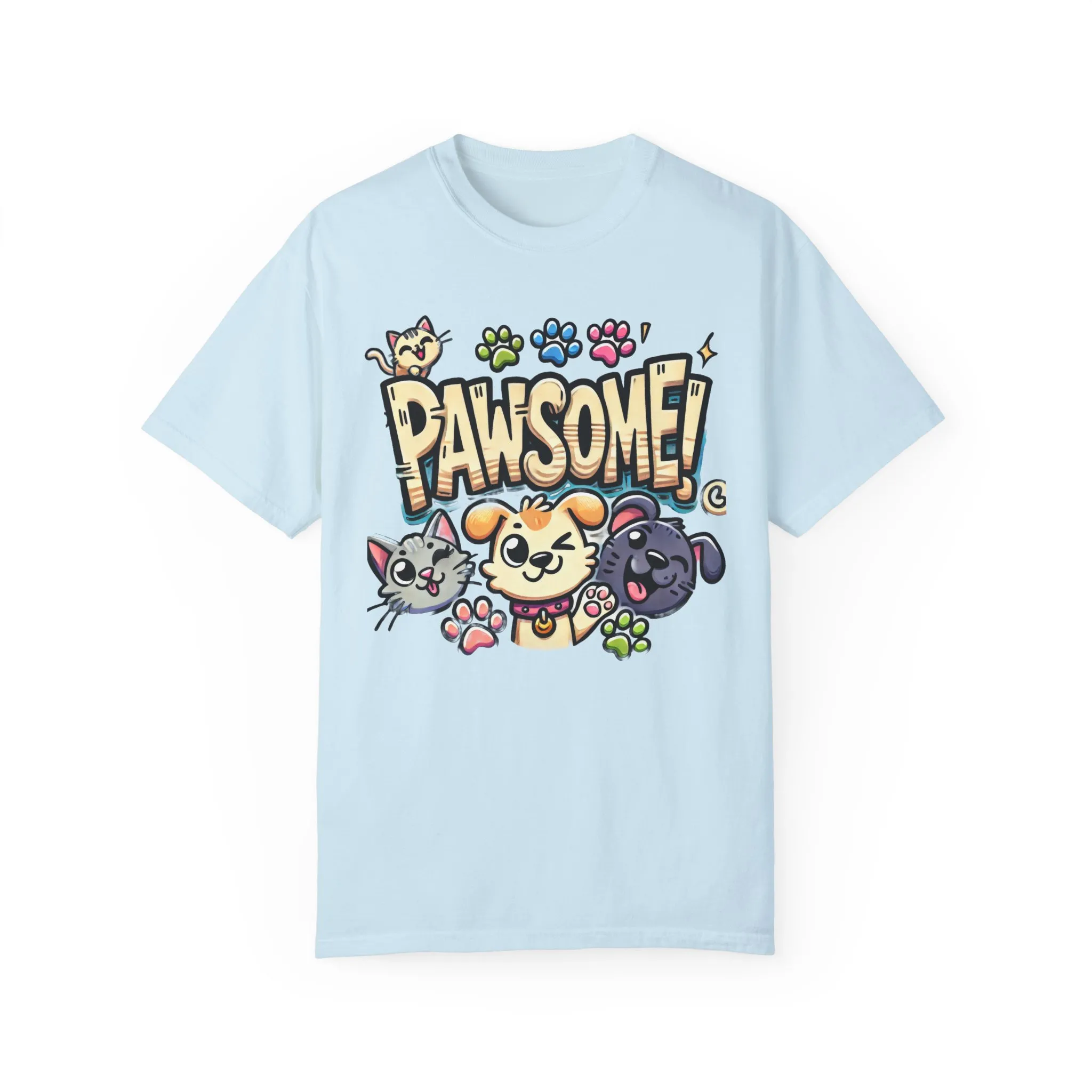 Pawsome Garment-Dyed T-Shirt for Animal Lovers - Image 41