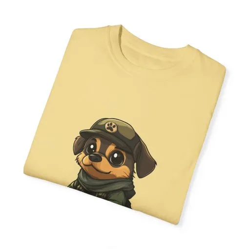 Cute Military Dog Graphic Unisex T-Shirt - Image 14